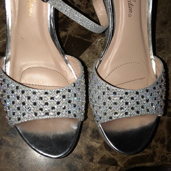 Silver sparkle heels - Picture 4 of 5